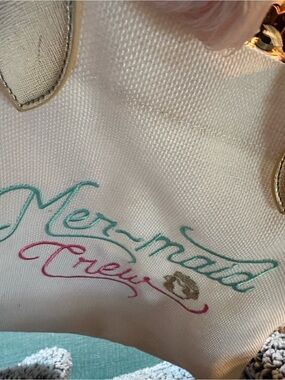 Spartina 449 Pink and Teal Mermaid Crew Tote
